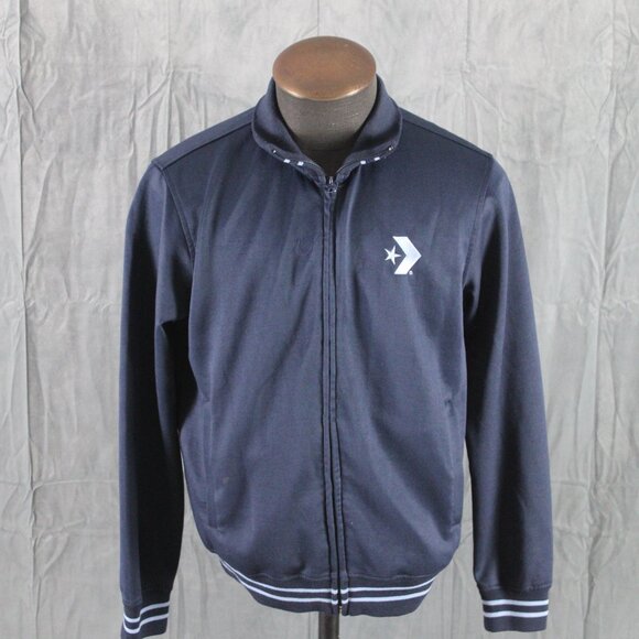 Converse Zip Up Track Jacket - Blue on Blue with Logo - Men's Medium - Picture 3 of 7